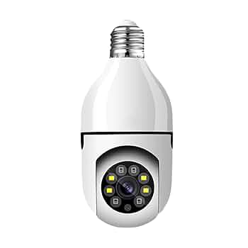 Ampoule Caméra IP 3MP Pan/Tilt – Sécurité 360°, Vision Nocturne & Détection Humaine