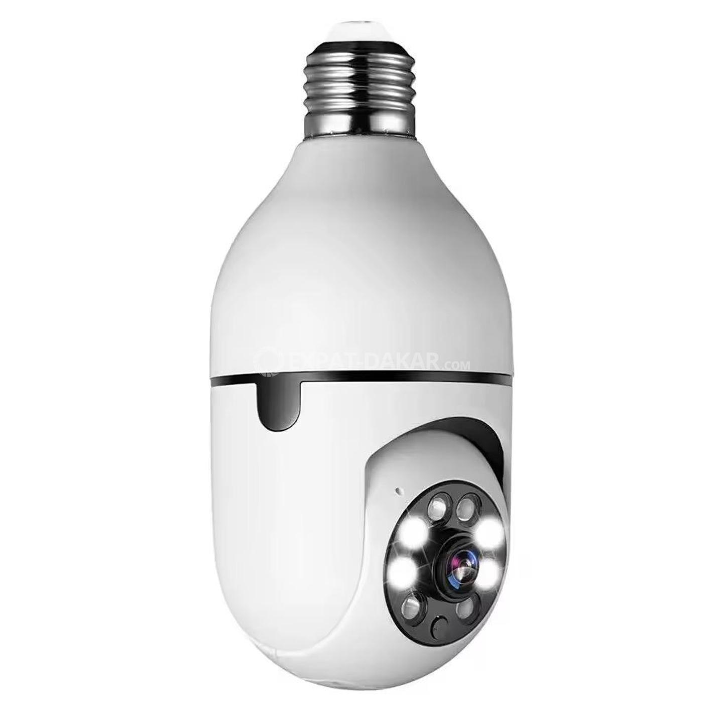 Ampoule Caméra IP 3MP Pan/Tilt – Sécurité 360°, Vision Nocturne & Détection Humaine