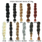 Kinky Straight Crochet Vixen Bundles Premium Synthetic Fibers Braiding Hair for Black Women Hair Extension