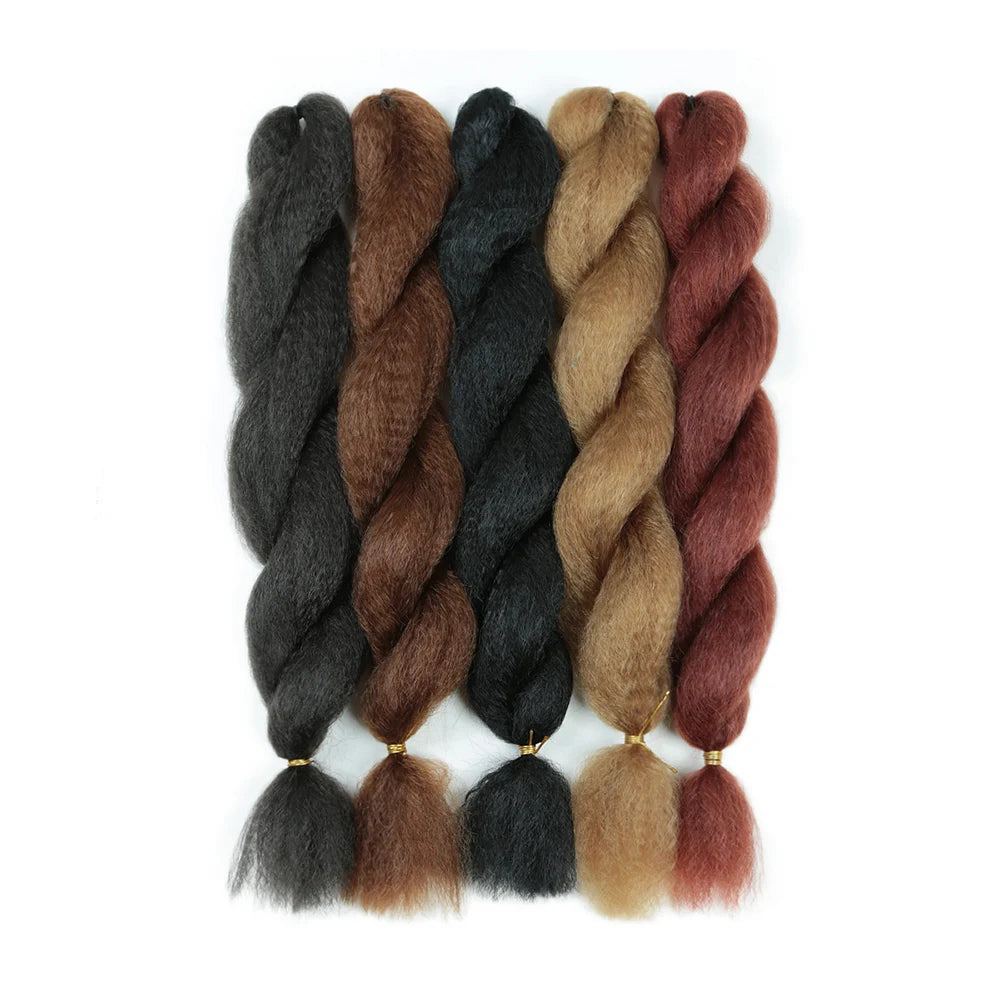 Kinky Straight Crochet Vixen Bundles Premium Synthetic Fibers Braiding Hair for Black Women Hair Extension